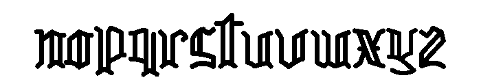 Manson Gothic Font LOWERCASE