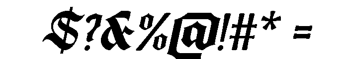 Mantela Italic Font OTHER CHARS
