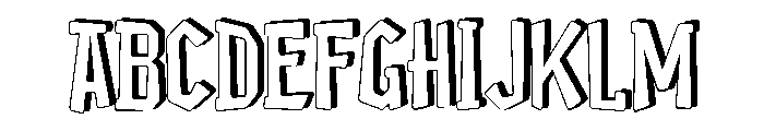 Maoni Shadow Font UPPERCASE