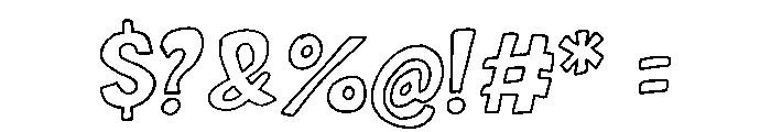 Mapsy Boldsy Outline Font OTHER CHARS