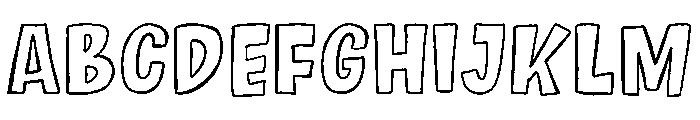 Mapsy Boldsy Outline Font UPPERCASE