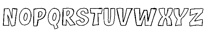 Mapsy Boldsy Outline Font UPPERCASE