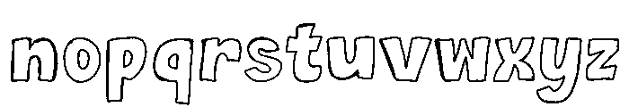 Mapsy Boldsy Outline Font LOWERCASE