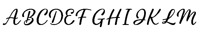 Marcelia Regular Font UPPERCASE