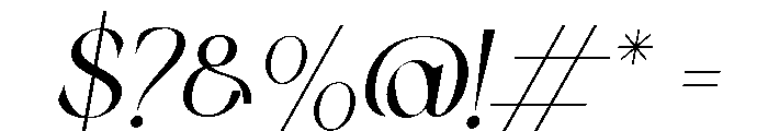Margoe Italic Font OTHER CHARS