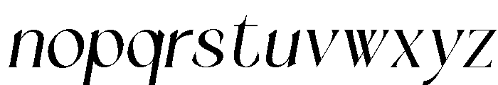 Margoe Italic Font LOWERCASE