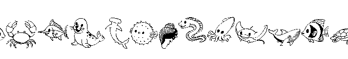 Marine animals FONT