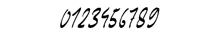 Mark Grifory Slant Regular Font OTHER CHARS