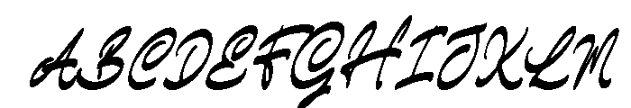 Mark Grifory Slant Regular Font UPPERCASE