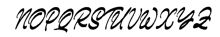 Mark Grifory Slant Regular Font UPPERCASE