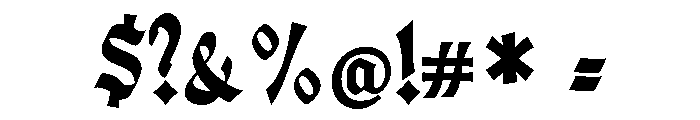 Mark II Bold Font OTHER CHARS