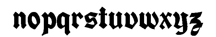 Mark II Bold Font LOWERCASE