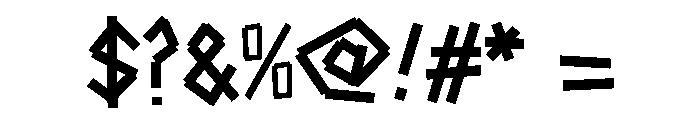 Marker Rush Medium Font OTHER CHARS