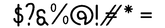Marker Simpera Font OTHER CHARS