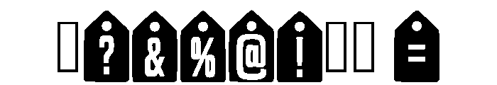 Market Tags Regular Font OTHER CHARS