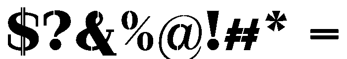 Marksteel Black Expanded Font OTHER CHARS