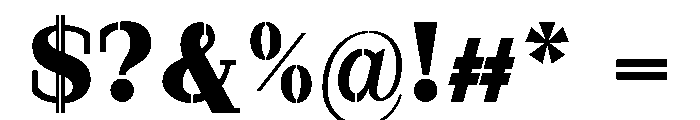 Marksteel Black Semi Expanded Font OTHER CHARS