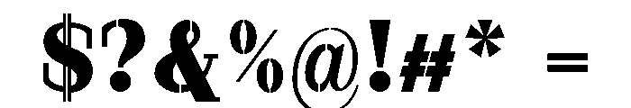 Marksteel Black Font OTHER CHARS