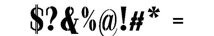 Marksteel Bold Condensed Font OTHER CHARS