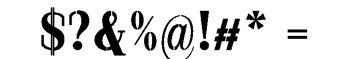Marksteel Bold Semi Condensed Font OTHER CHARS