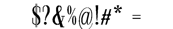Marksteel Condensed Font OTHER CHARS