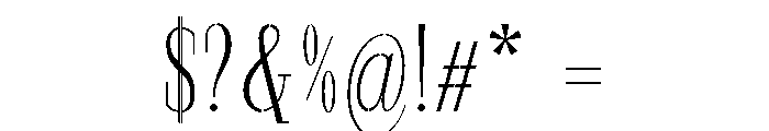 Marksteel Extra Light Condensed Font OTHER CHARS
