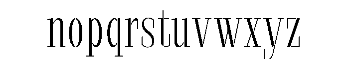 Marksteel Extra Light Condensed Font LOWERCASE