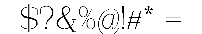 Marksteel Extra Light Expanded Font OTHER CHARS