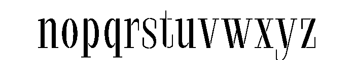 Marksteel Light Condensed Font LOWERCASE