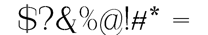 Marksteel Light Expanded Font OTHER CHARS