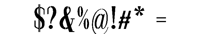 Marksteel Medium Condensed Font OTHER CHARS