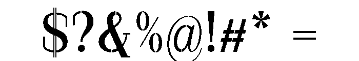 Marksteel Medium Font OTHER CHARS