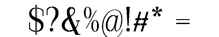 Marksteel Regular Font OTHER CHARS
