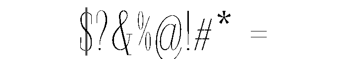 Marksteel Thin Condensed Font OTHER CHARS