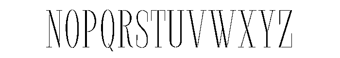Marksteel Thin Condensed Font UPPERCASE