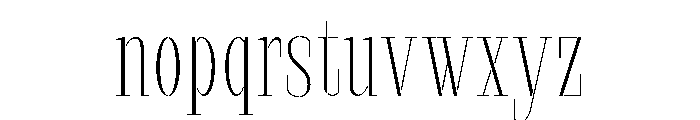 Marksteel Thin Condensed Font LOWERCASE