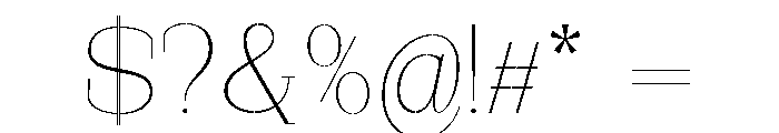 Marksteel Thin Expanded Font OTHER CHARS