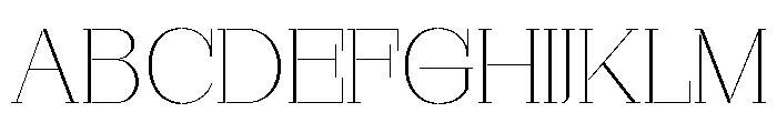 Marksteel Thin Expanded Font UPPERCASE