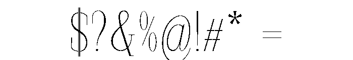 Marksteel Thin Semi Condensed Font OTHER CHARS