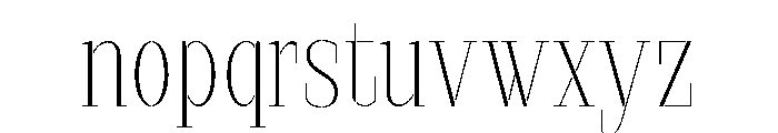 Marksteel Thin Semi Condensed Font LOWERCASE