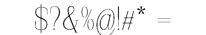 Marksteel Thin Font OTHER CHARS