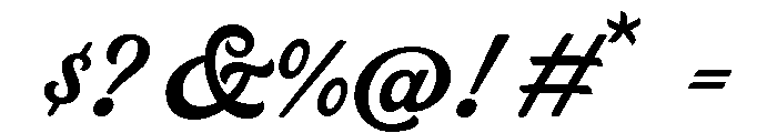 Marland Script Font OTHER CHARS