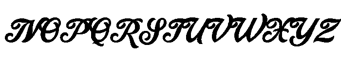 Marland Script Font UPPERCASE