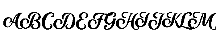 Maronsa Script Font UPPERCASE
