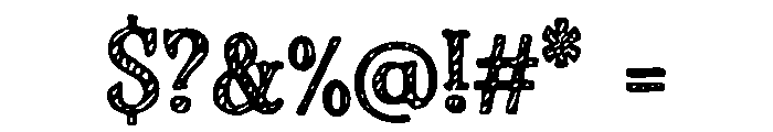 Marquee Font OTHER CHARS