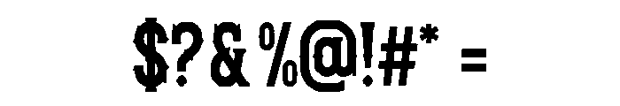 Marshal Font OTHER CHARS