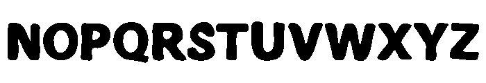 Martesny Sans Serif Rough Font LOWERCASE