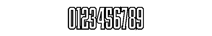 Mascot College Outline Font OTHER CHARS