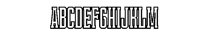 Mascot College Outline Font UPPERCASE