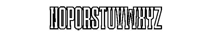 Mascot College Outline Font LOWERCASE
